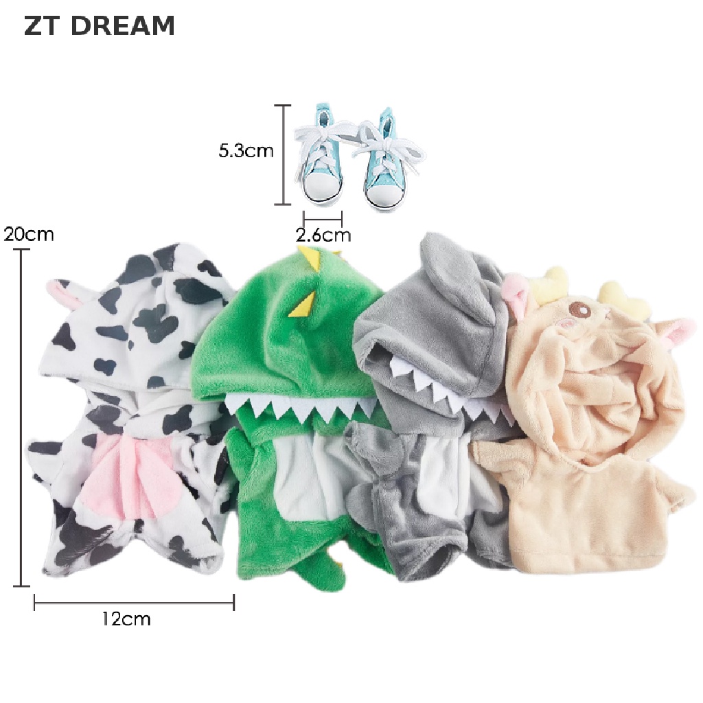 Bộ đồ liền thân hình khủng long 20cm xinh xắn cho búp bê