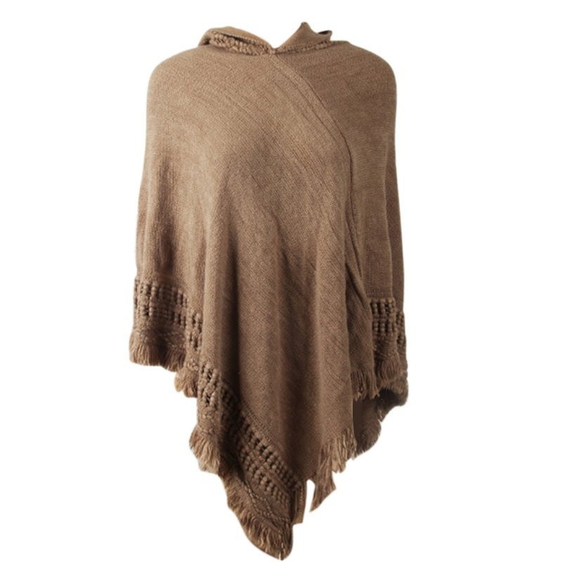 Áo Choàng Len Kiểu Cánh Dơi Phối Tua Rua Thời Trang Cho Nữ | BigBuy360 - bigbuy360.vn