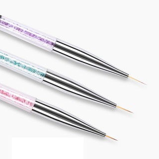 Set 3 cây cọ nét cán pha lê làm móng