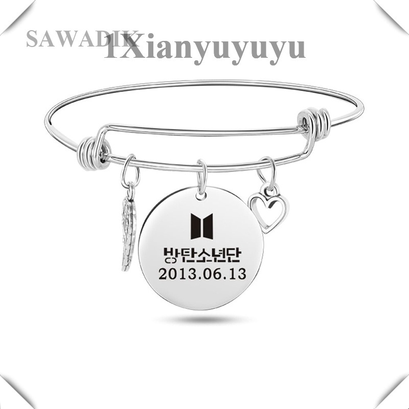 Vòng tay unisex SAWADIK Kpop BTS Bangtan Boys SUGA JIMIN V thời trang