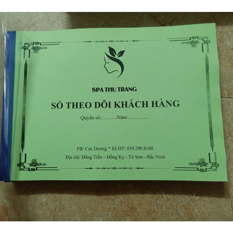 Sổ quản lý DS Khách hàng Spa khổ a4
