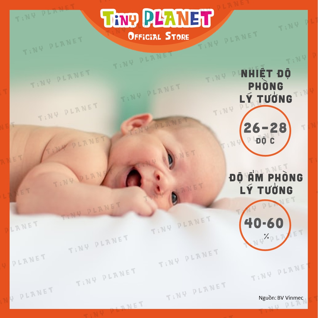 [2 MẪU] Nhiệt ẩm kế kèm đồng hồ đo nhiệt độ và độ ẩm phòng ngủ cho bé Tiny Planet có đèn ban đêm