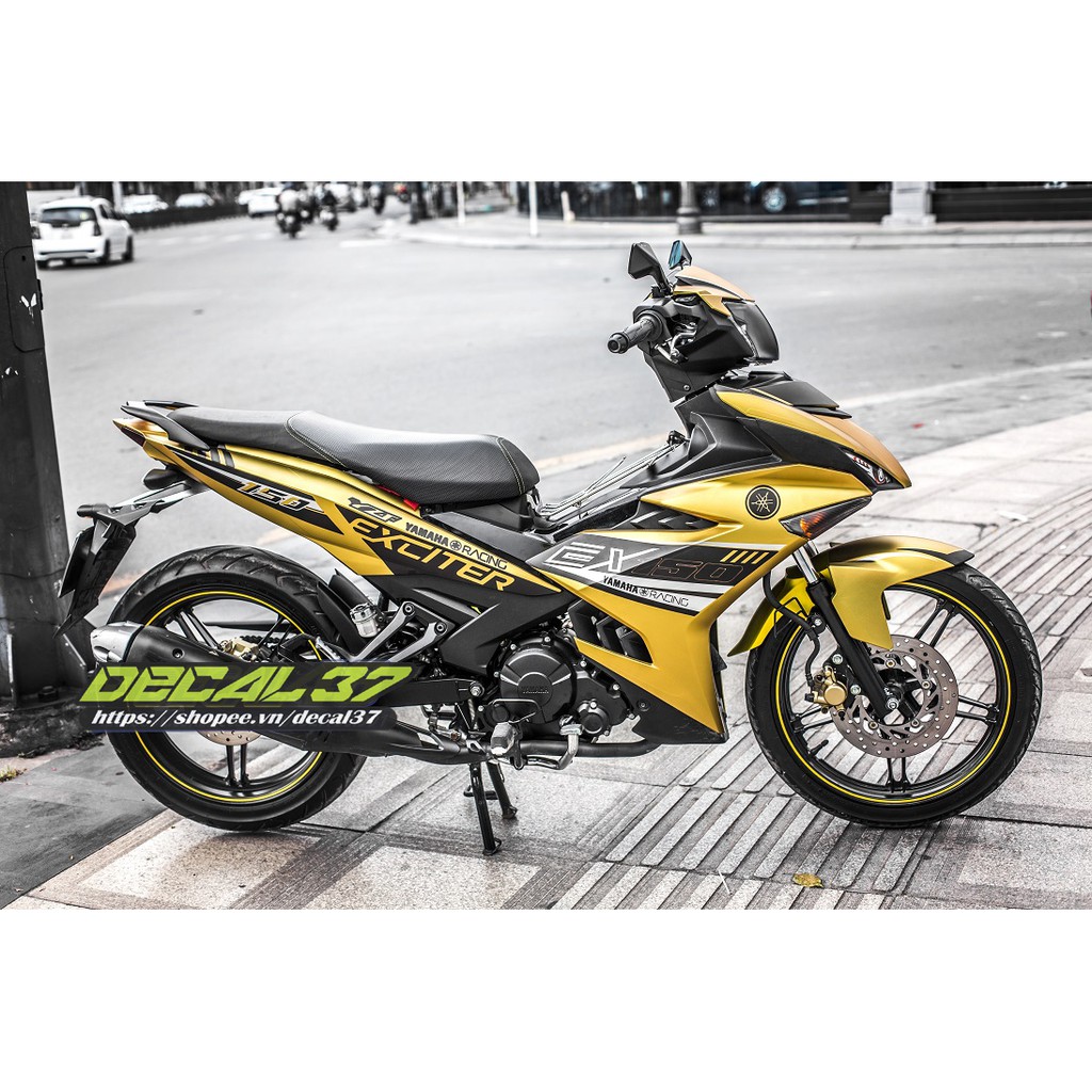 Tem Trùm Exciter 150 Vàng Đen Đơn giản