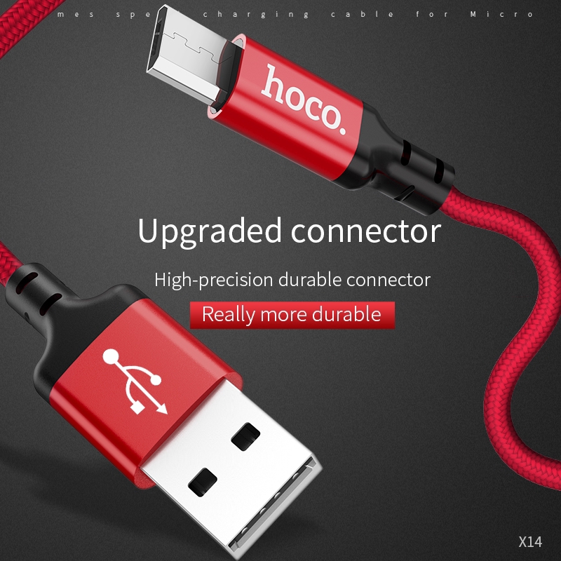 Dây Cáp hoco. X14 Cổng Micro USB/ Type C/ Lightning 2.4A