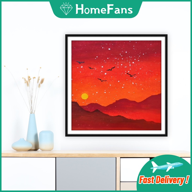 Bộ Tranh Đính Đá 5D Tự Làm Hình Phong Cảnh Trang Trí Nhà Cửa 40x40cm / 50x50cm