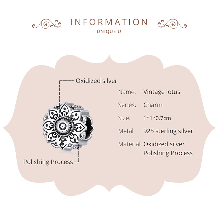 Hạt xỏ BAMOER SCC1821 bạc 925 nhiều kiểu dáng tùy chọn làm trang sức DIY