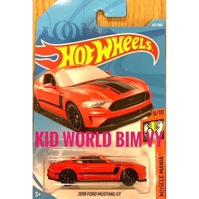 Xe mô hình Hot Wheels basic 2018 Ford Mustsng GT FKB11.