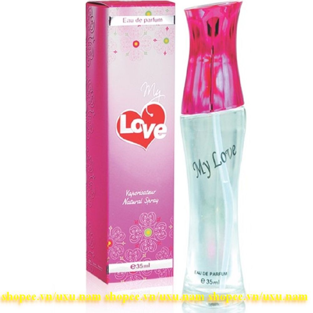 Nước Hoa Nữ 35Ml My Love Hộp Màu Hồng Chính Hãng.