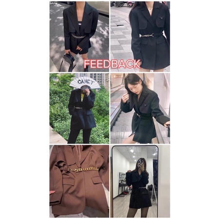 TKLIHN Áo khoác VEST dài tay ulzzang ÁO khoác BLAZER oversize FASHIONITA 2021 KÈM ẢNH THẬT CUỐI