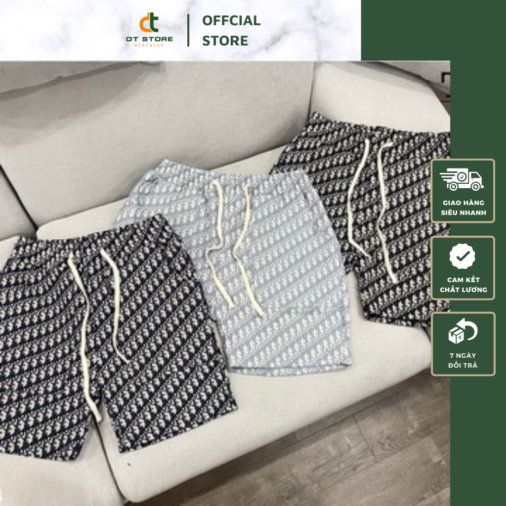 Quần Đùi Nam Di.or In Hình Logo Cực Chất . Quần Ngố Di ô Cho Nam Chất Vải Cotton Thô Cao Cấp DT STORE MENWEAR