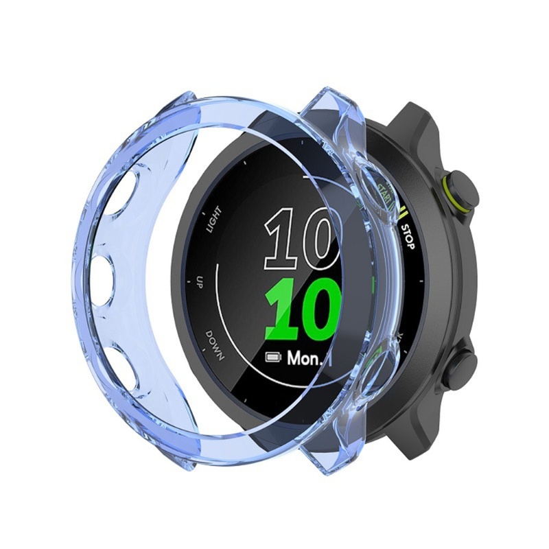 Khung Bảo Vệ Màn Hình Đồng Hồ Bằng Da PU Viền Mềm Cho Garmin~Forerunner 158/55 Fr158 Fr55