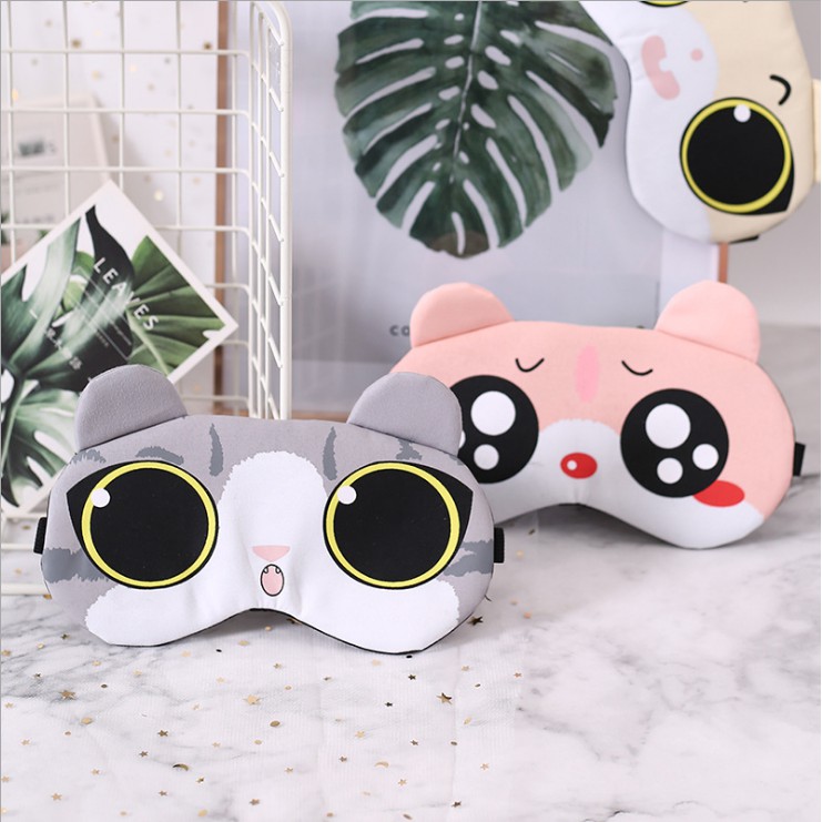 Bịt Mắt Che Mắt Ngủ Có Túi Gel Massage , Hình Thú cute - Eyeshade