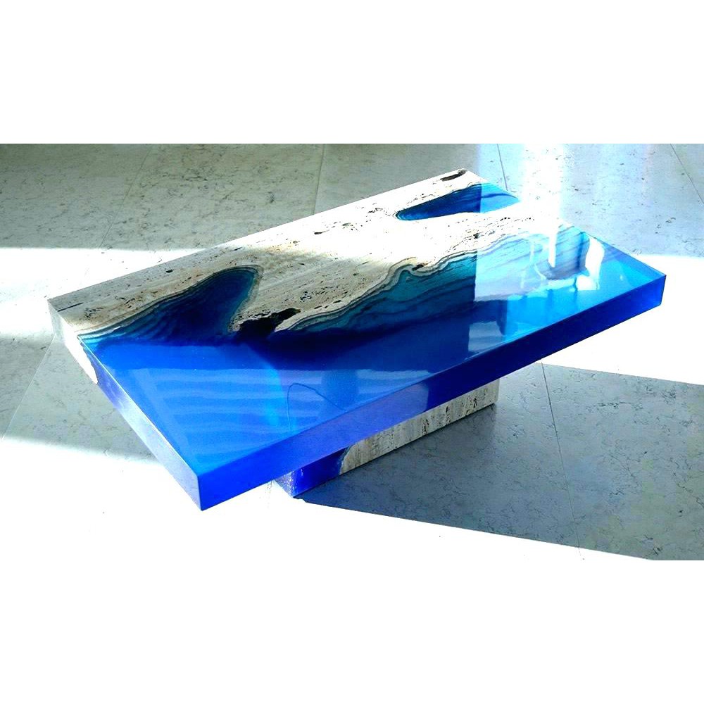 Màu Acrylic XANH DA TRỜI - BLUE chuyên dùng pha Epoxy Resin - Hộp 50glehienshop