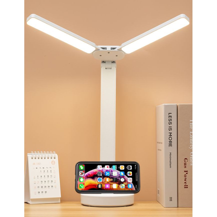 Đèn LED Để Bàn Học, Bàn Làm Việc, Thiết Kế Sáng Tạo Với 2 Thanh Led Rời, Chống Cận Thị, Phù Hợp Học Sinh, Sinh Viên
