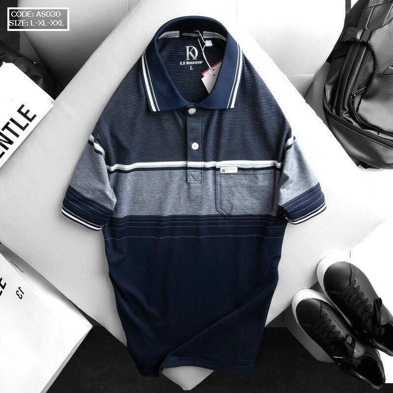 Áo Polo nam phối cổ bẻ có túi vải cá sấu Cotton xuất xịn,chuẩn form trẻ trung, thanh lịch | BigBuy360 - bigbuy360.vn
