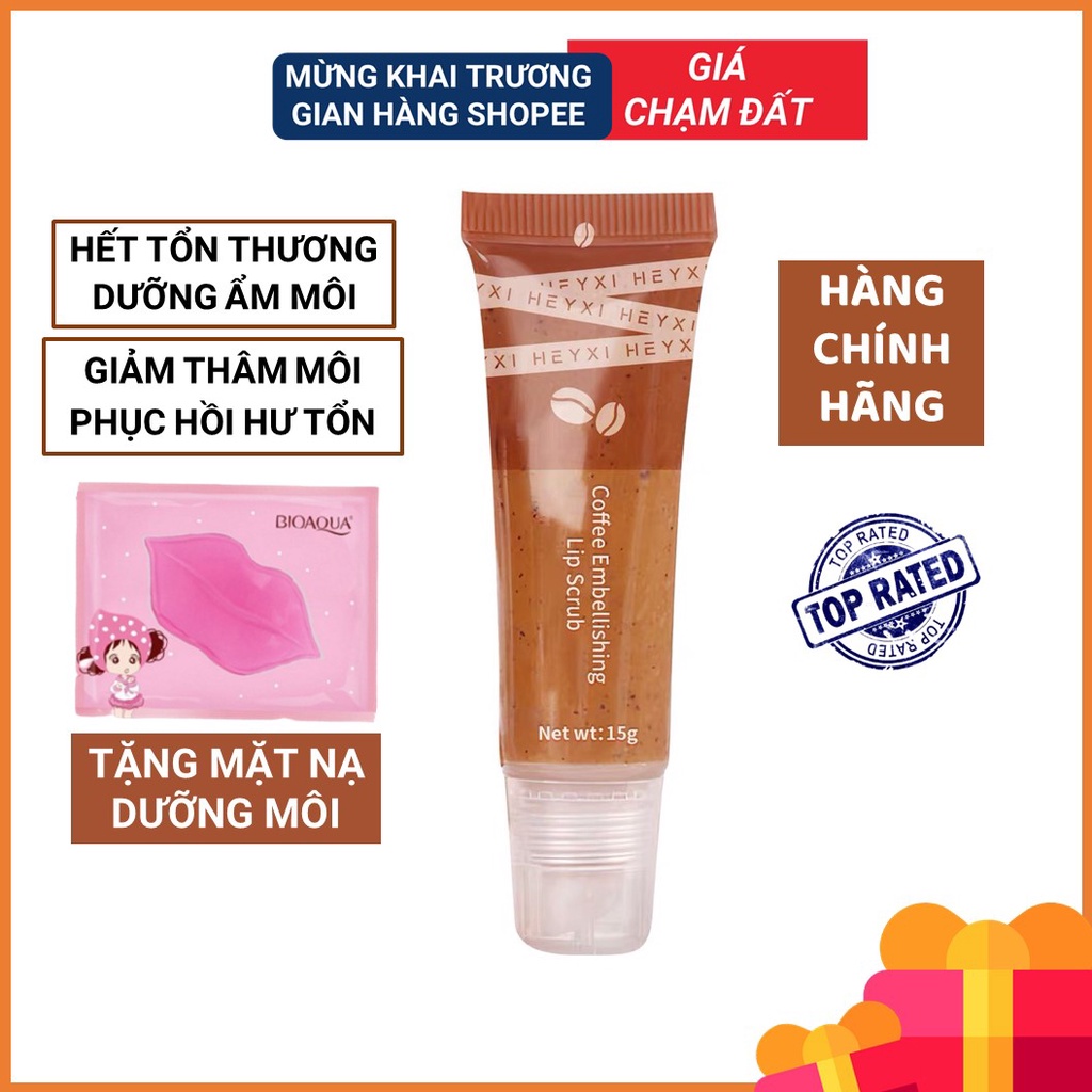 Tẩy tế bào chết môi giúp tẩy da chết cho môi, làm sạch, dưỡng ẩm môi khắc phục môi thâm, môi nẻ, dưỡng hồng môi Heyxi | BigBuy360 - bigbuy360.vn