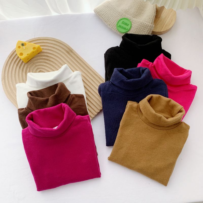 _Áo nỉ giữ nhiệt cổ cao cho bé trai/gái 12 đến 23kg