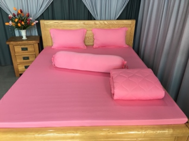 Bộ drap thun màu trơn