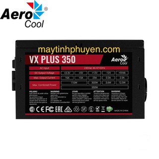 Nguồn Mới 350W AeroCool VX PLUS 350 dây dài có 8 pin cpu bảo hành 36 tháng thumbnail