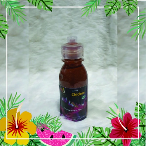 Màu Đổ Loang Chicken 5D Chai 100ml DIY Đổ Màu Acrylic Tượng Gấu Bearbrick, Tập Vẽ Tranh Độc Đáo