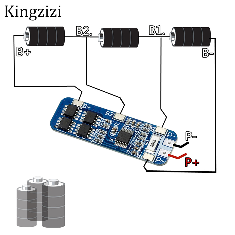 Mô đun sạc và bảo vệ pin Li-Ion Lipo 3.7v 3s 10a 11.1v 12v 12.6v