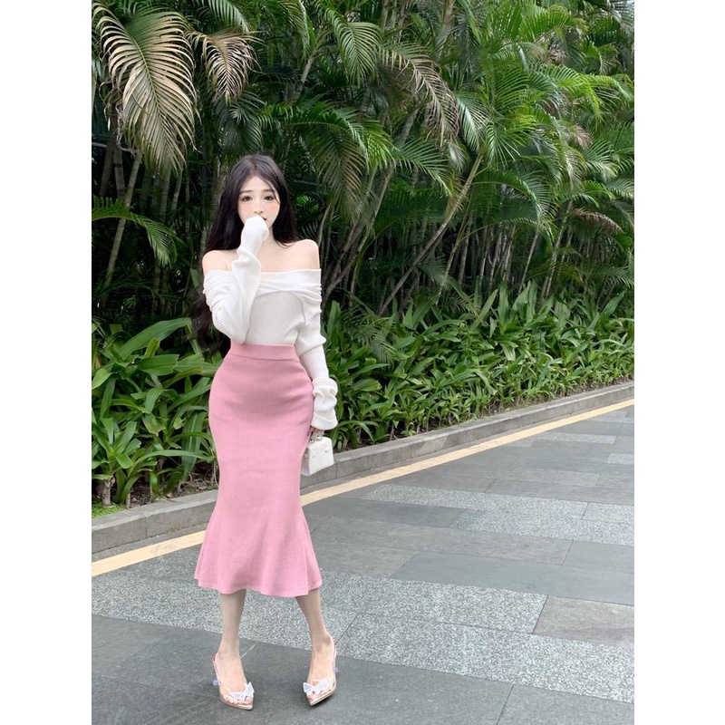 Pure Desire Áo Sweater Một Dây Dáng Ôm Sáp Mềm Mại Nhẹ Nhàng Vừa Vặn Mùa Thu Dành Cho Bạn Nữ