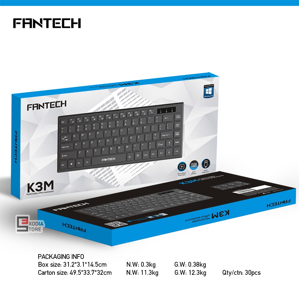 Bàn Phím Fantech K3m Đa Phương Tiện