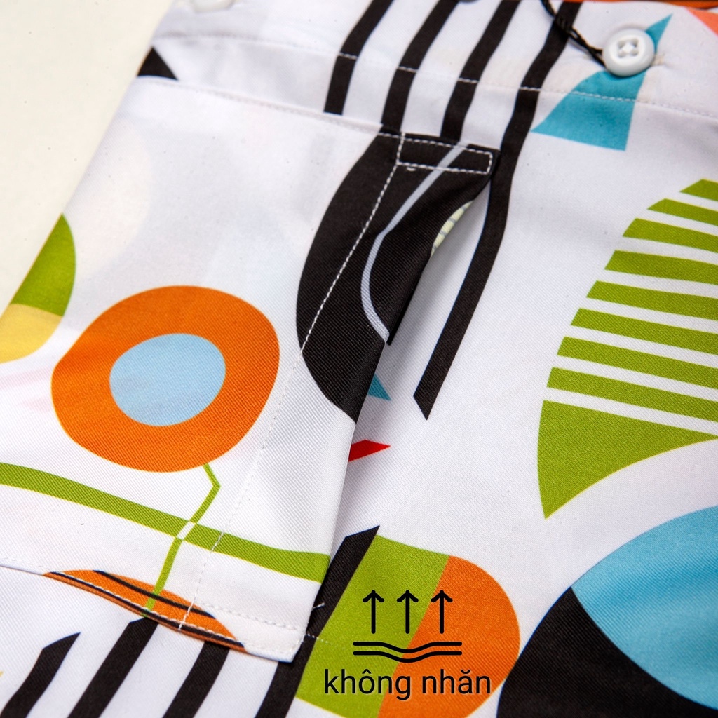 Set đồ đi biển họa tiết THÁI KHANG vải lụa mềm không nhăn co dãn BD3D11