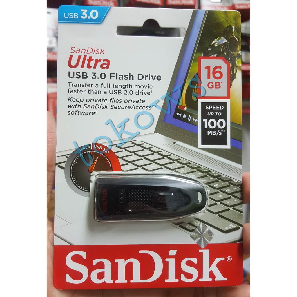 Usb 3.0 Sandisk Cz48 Ultra 16gb 100mb / S Flashdisk