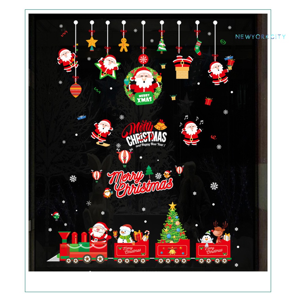 Sticker Hai Mặt Dán Kính Cửa Sổ Trang Trí Giáng Sinh