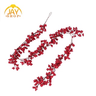 Dây quả mọng đỏ nhân tạo 5.9ft trang trí lò sưởi cho lễ hội giáng sinh
