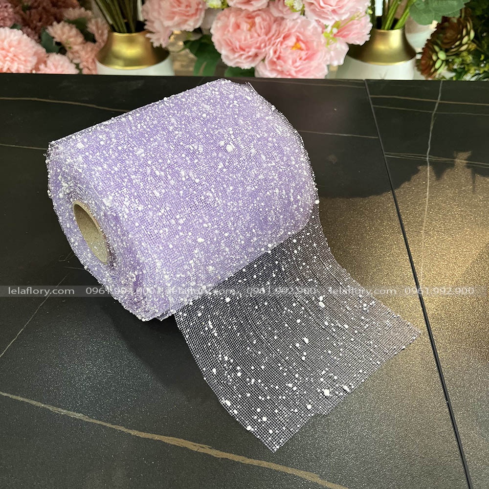 GIẤY GÓI HOA LƯỚI TUYẾT CUỘN NGẮN - GIA0066