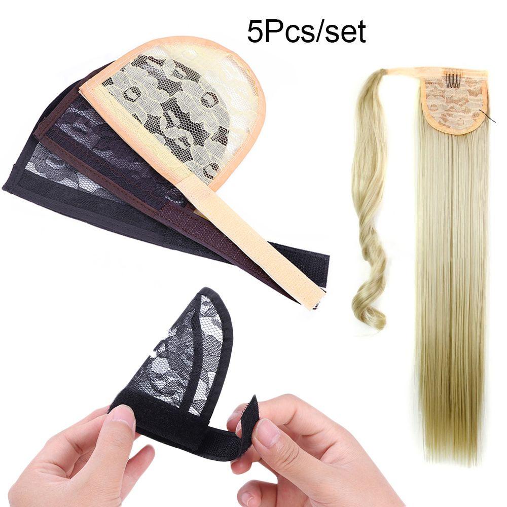 Set 5 Lưới Búi Tóc Giả Có Thể Điều Chỉnh Tiện Dụng