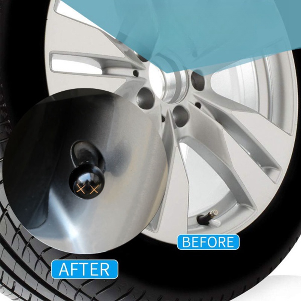 Bộ 4 Nắp Van Lốp Xe Hơi / Xe Tải / Xe Máy Suv Màu Đen Chống Mòn Tiện Dụng