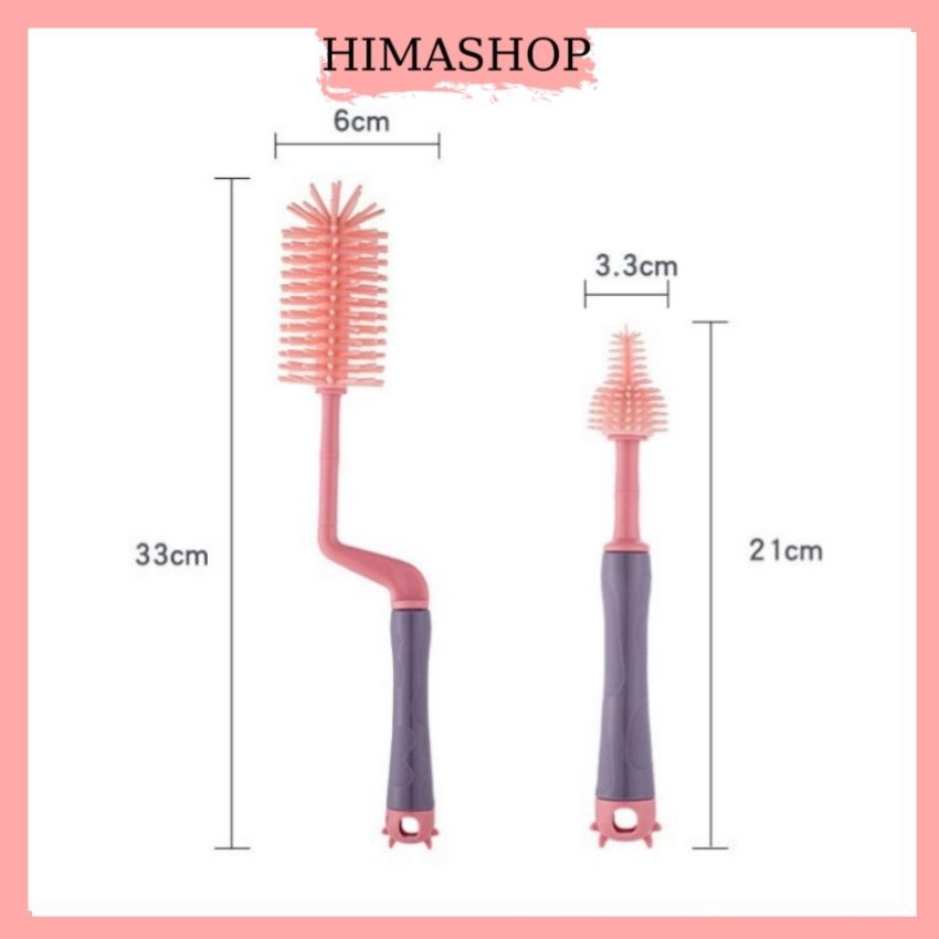 Cọ Rửa Bình Sữa Silicon HIMASHOP H004 Kháng Khuẩn Rửa Sạch Mọi Ngóc Ngách