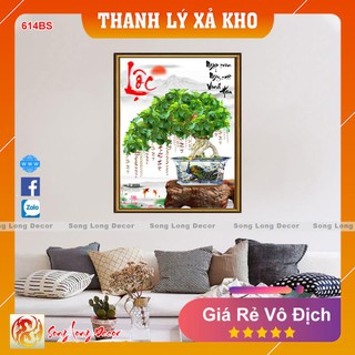 Tranh dán tường 3d Hoa Mai - 614BS Tranh 3D Bon Sai - Song Long Decor