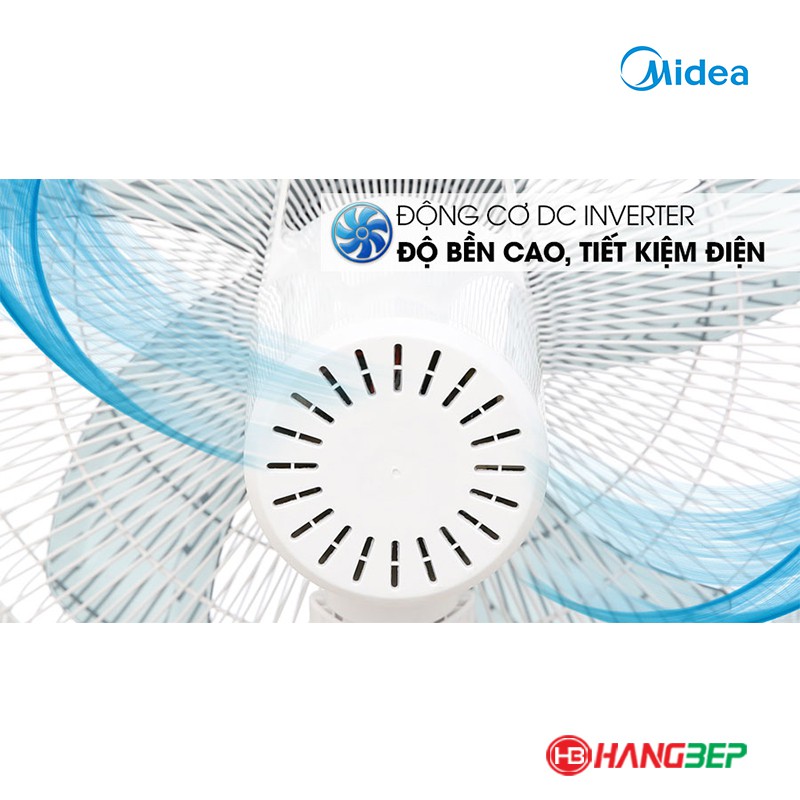 Quạt đứng cao 131cm siêu êm Inverter Midea FS40-19PRD [Trắng]