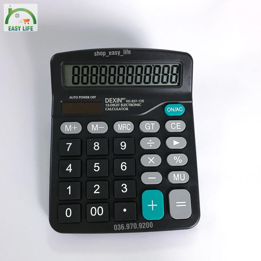 Máy Tính Cầm Tay Dexin 12 Số Dùng Năng Lượng Mặt Trời Hoặc Pin