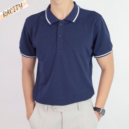 Áo Phông Nam có cổ bẻ đẹp tay ngắn Polo cao cấp giá rẻ RACITY AT02 | BigBuy360 - bigbuy360.vn