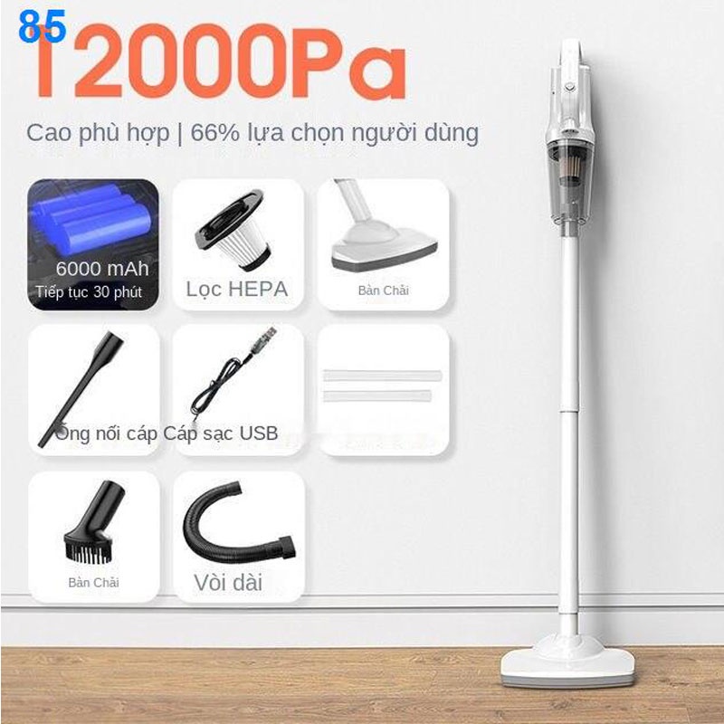 Máy Hút Bụi Không Dây Cầm Tay Đa Chức Năng - Có Thể Hút Bụi Trên Ô Tô,Và Nhà,Công Suất Lớn Làm Sạch Mọi Ngóc Ngách Ver5