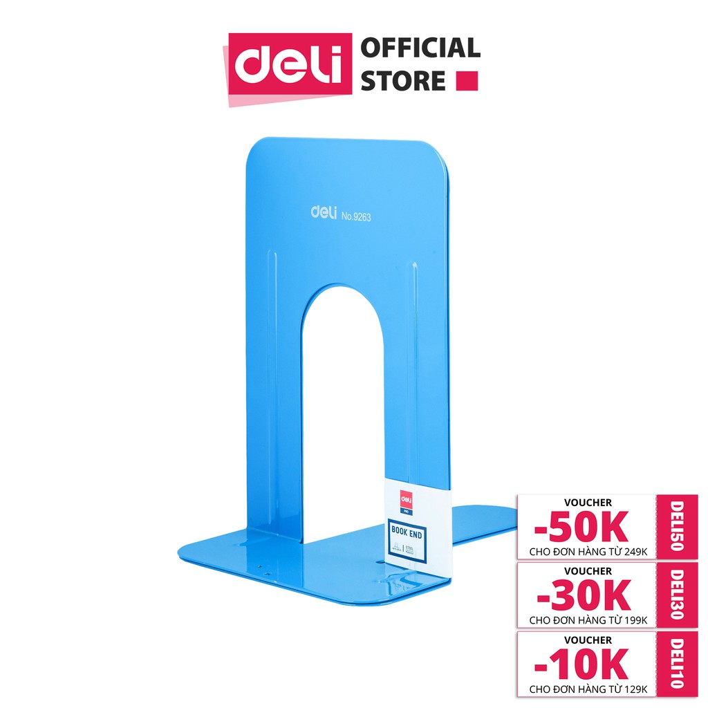 [Mã LIFEDL44 giảm 50K đơn 99K] Giá dựng sách 228mm Deli, Xanh Dương- 1 đôi - E9263