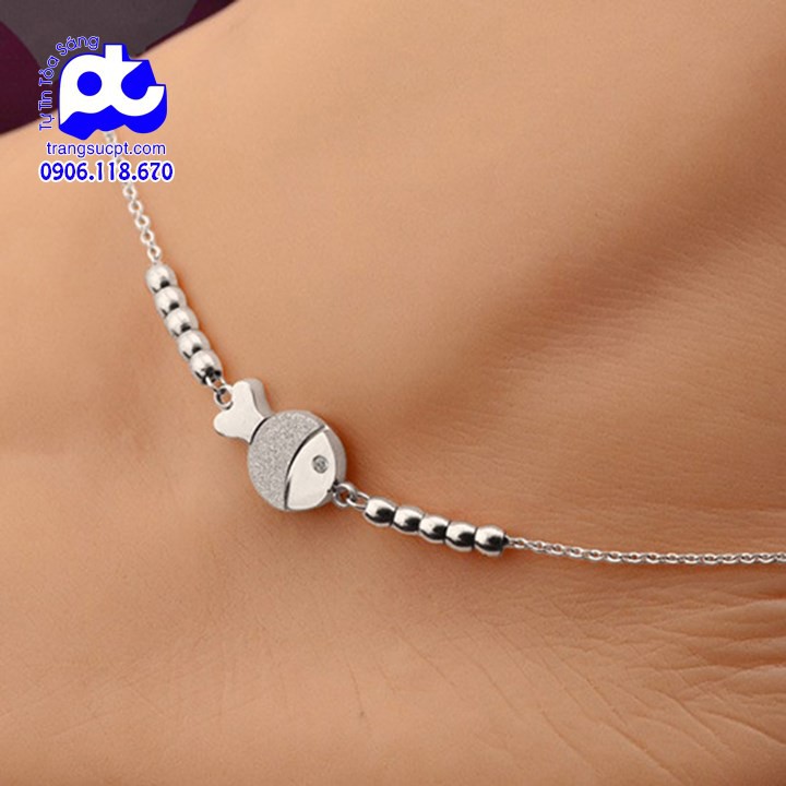 Lắc chân nữ titan cao cấp sang trọng phong cách hàn quốc cao cấp không đen - BB_LC_41