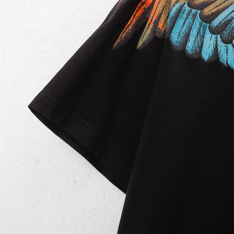 Áo Thun Cotton Tay Ngắn In Hình Đôi Cánh Plus Size Unisex