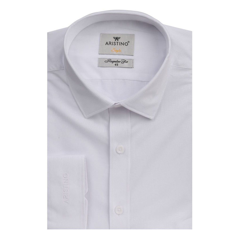 [Mã FAMALLT5 giảm 15% đơn 150K] Áo sơ mi nam dài tay màu trắng họa tiết vuông zic zắc ARISTINO - ALS43707 | BigBuy360 - bigbuy360.vn