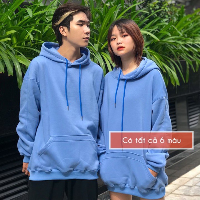 Áo hoodie đôi, hoddie cặp trơn basic Wado cho mùa thu đông dáng unisex form rộng nỉ bông