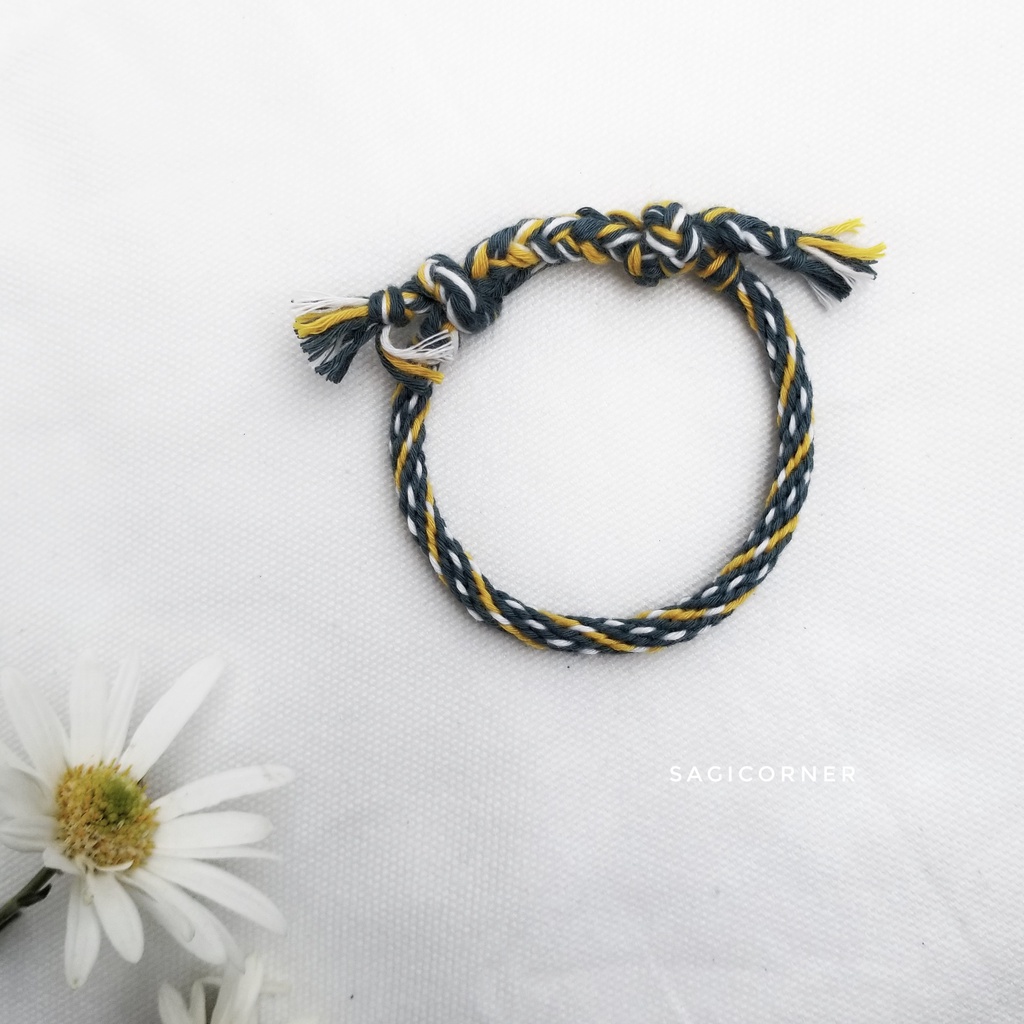 Vòng tay, vòng chân kumihimo bằng chỉ l Vòng chỉ handmade
