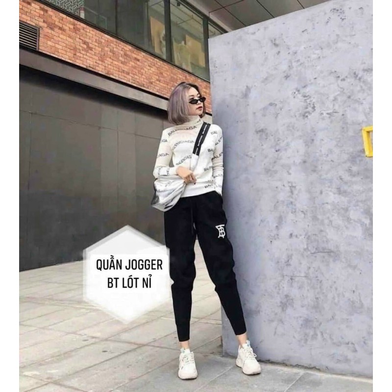 Quần Nỉ Nữ ⚡ HÀNG ĐẸP ⚡ Quần Jogger Nỉ TB Bo Gấu_Kim Anh Shop