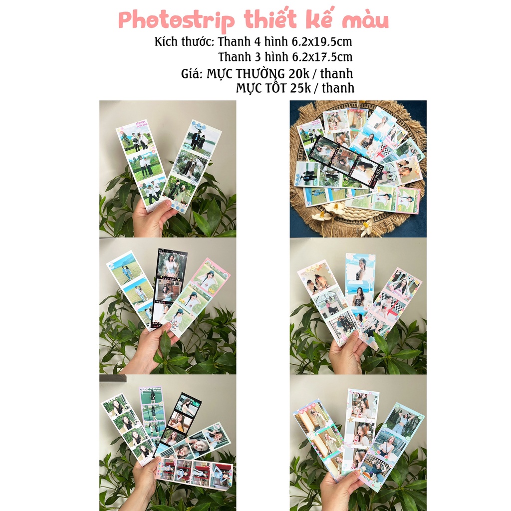 In ảnh PHOTOSTRIP - in ảnh LỤA thiết kế màu - in ảnh siêu dễ thương