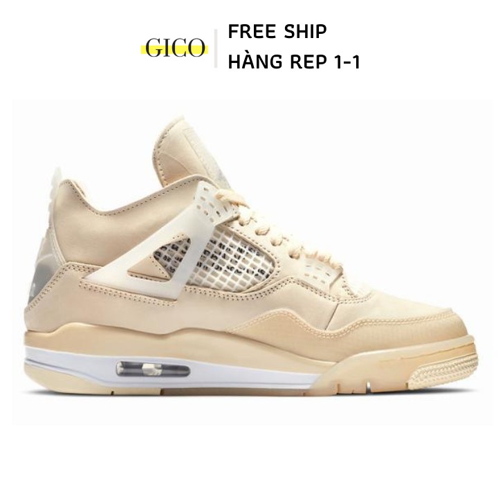 Giày Jordan 4 Retro Off-White Sail thể thao nam nữ đế cao hàng cao cấp FULL BOX