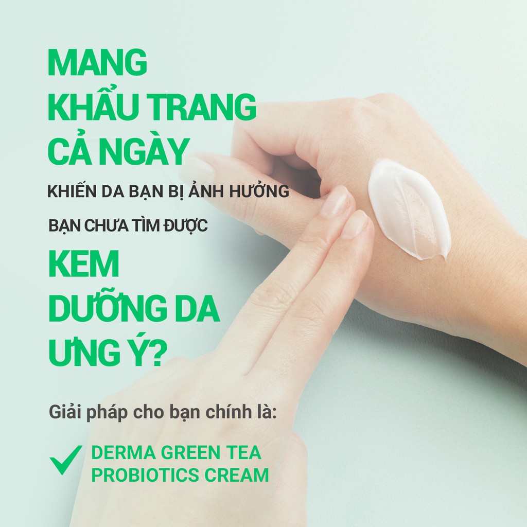 Kem dưỡng ẩm Innisfree Derma Green Tea Probiotics Cream 50Ml